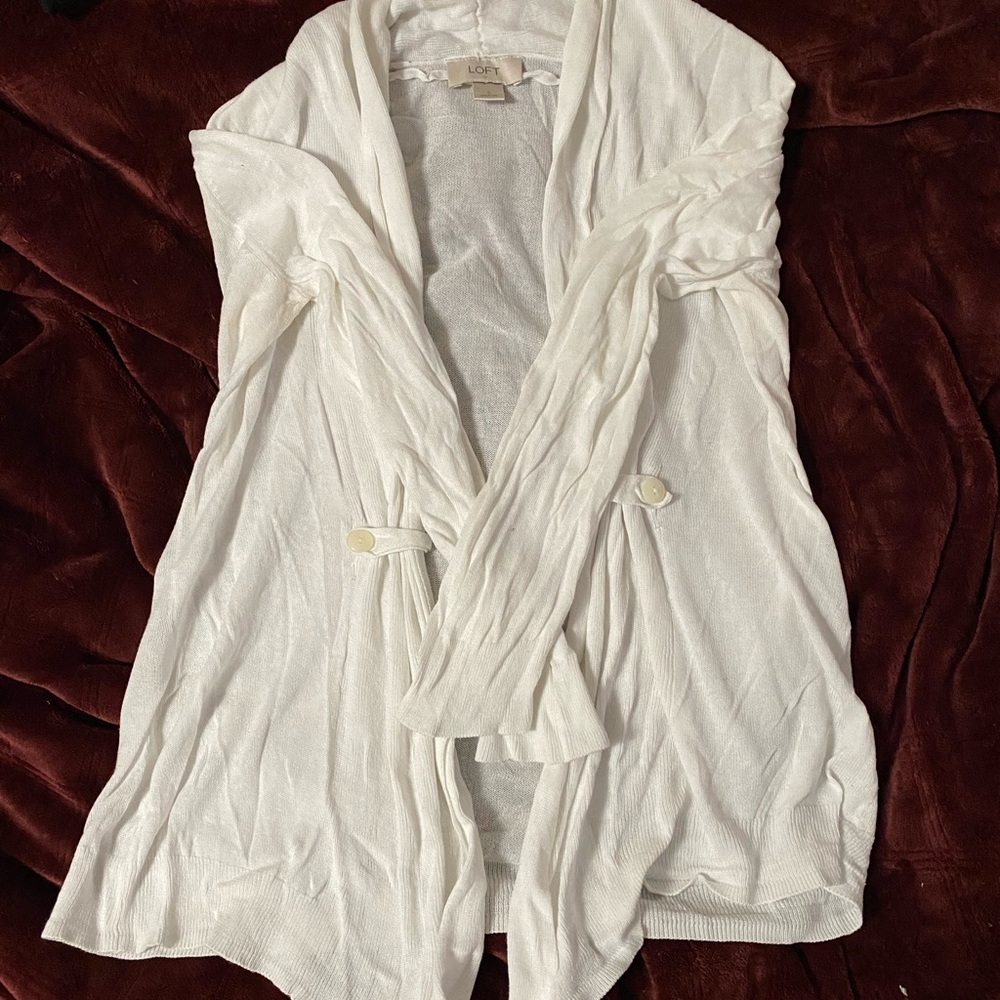 White cardigan